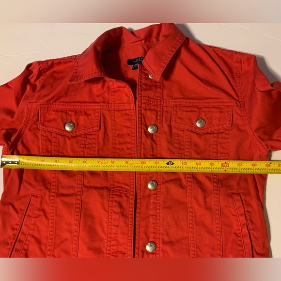 Chaps Jackets & Blazers - Chaps/Jean jacket/red/preowned/small/(Correction made on brand and size)
